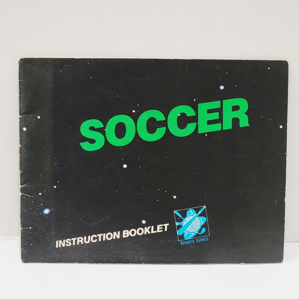 Soccer Instruction Booklet Manual Nintendo Entertainment System 1985 NES Black